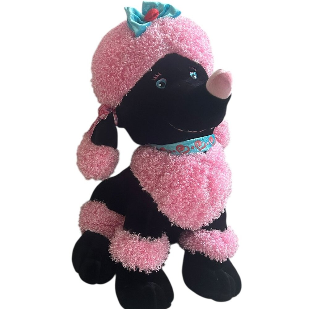 Dan Dee‎ Collector’s Choice Black Pink Poodle Plush Large Stuffed Animal Dog Pup
